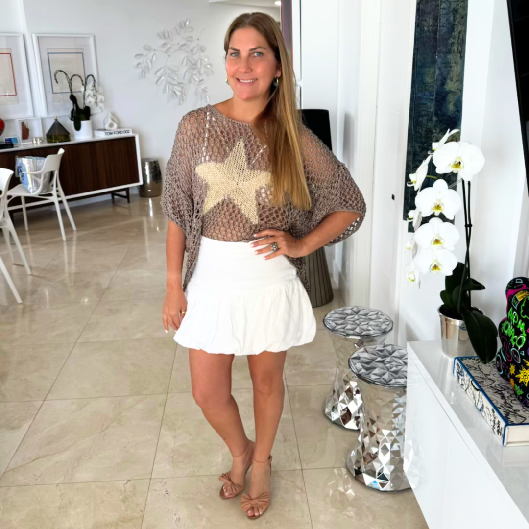 Suéter de crochet con estrella