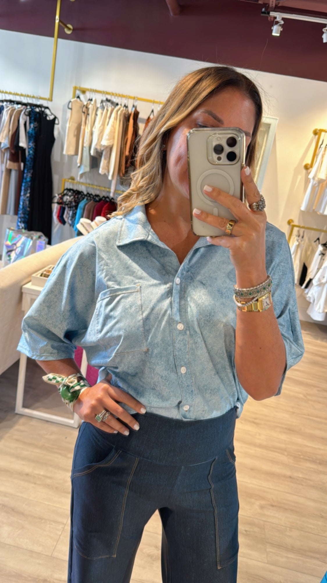 Oversized plain shirt