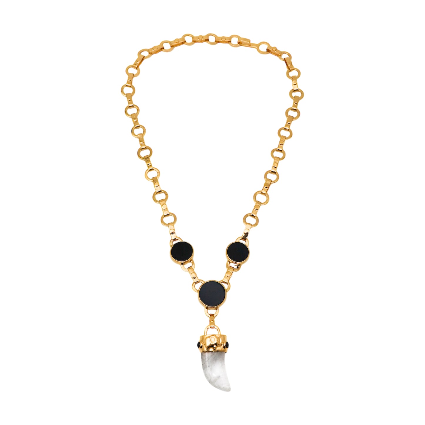 Majestic Curve Black Necklace Onix