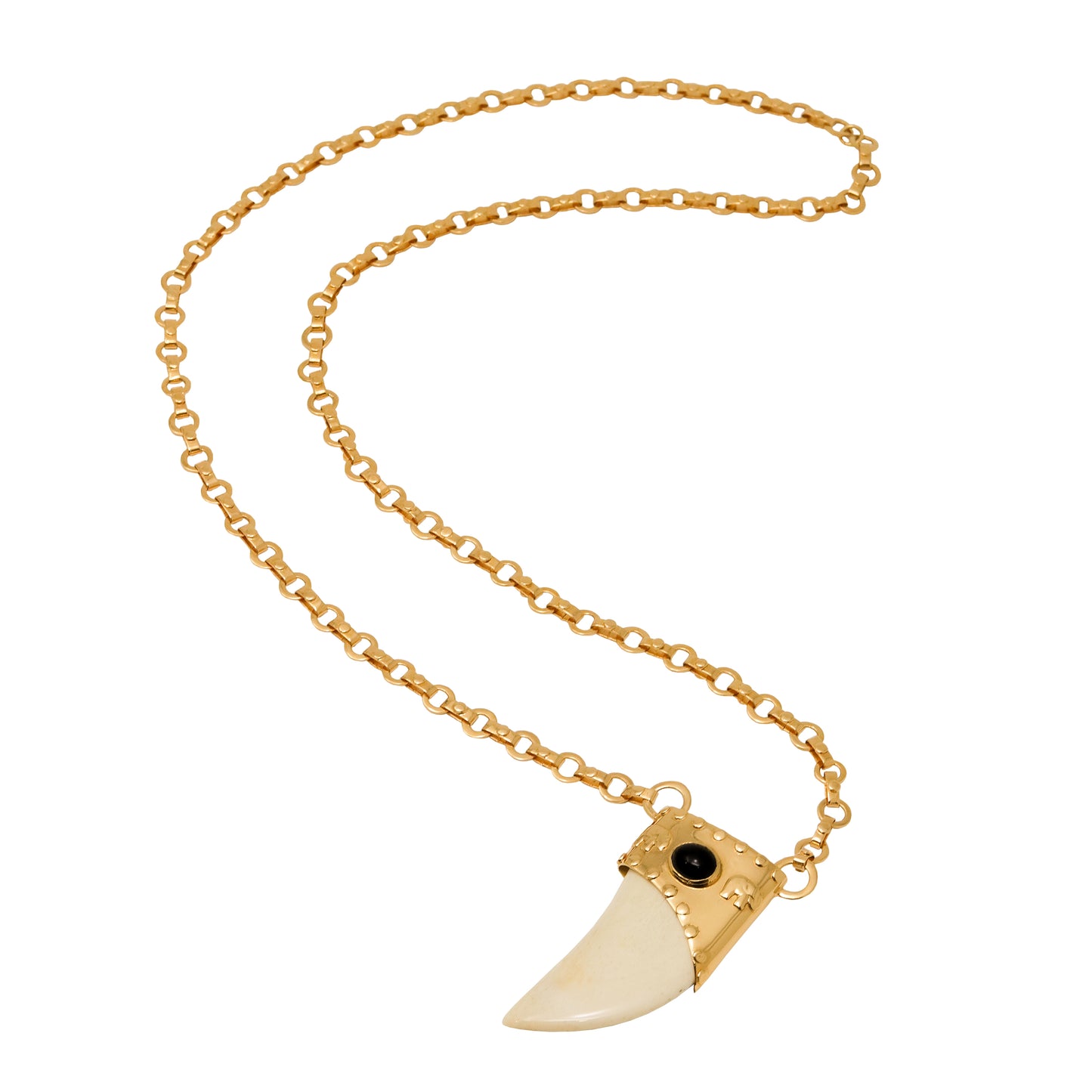 Majestic Curve Long Necklace Onyx