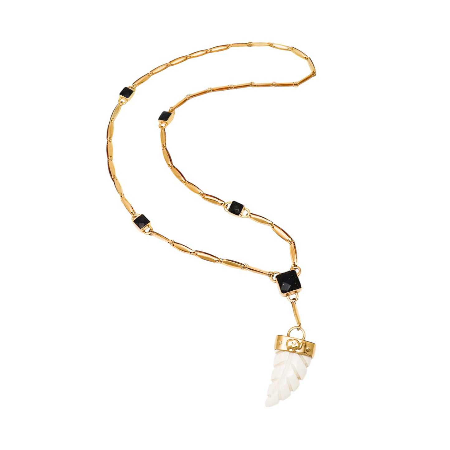 Majestic Curve Quartz Long Necklace