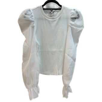 Suéter con mangas transparentes