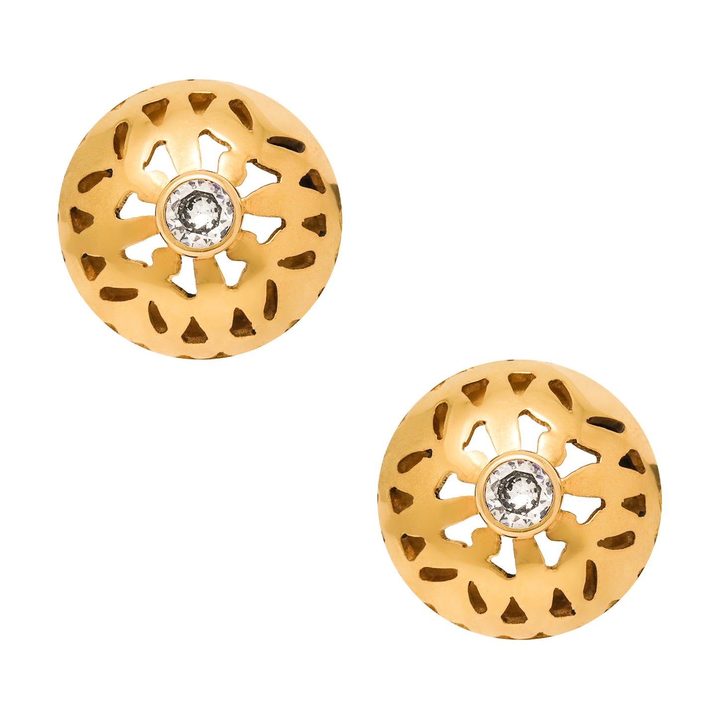 Solar Core Studs Earrings White
