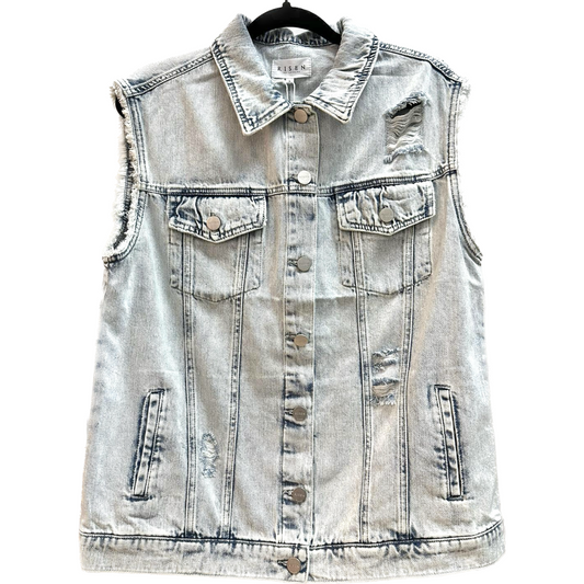 Oversized denim vest