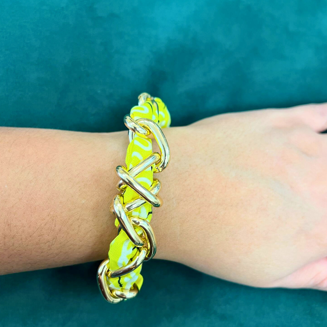 Pulsera de pañuelo y cadena