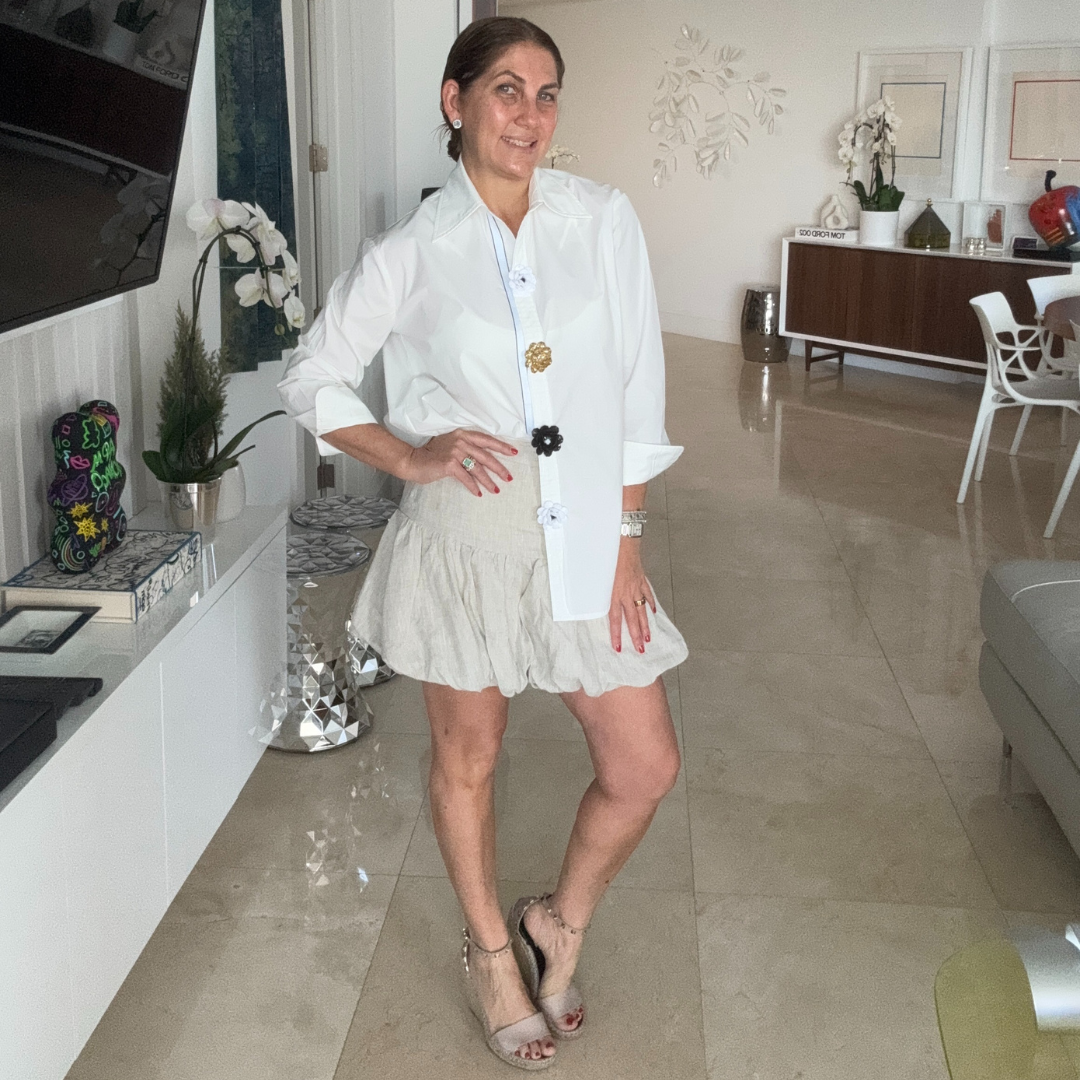 Falda Short de lino