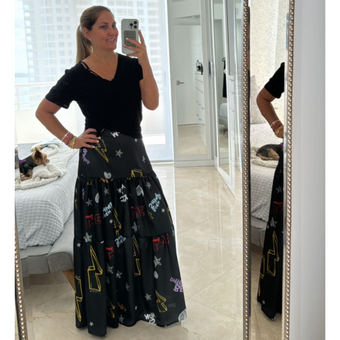 Falda larga estampada Bululú - Nueva Colección