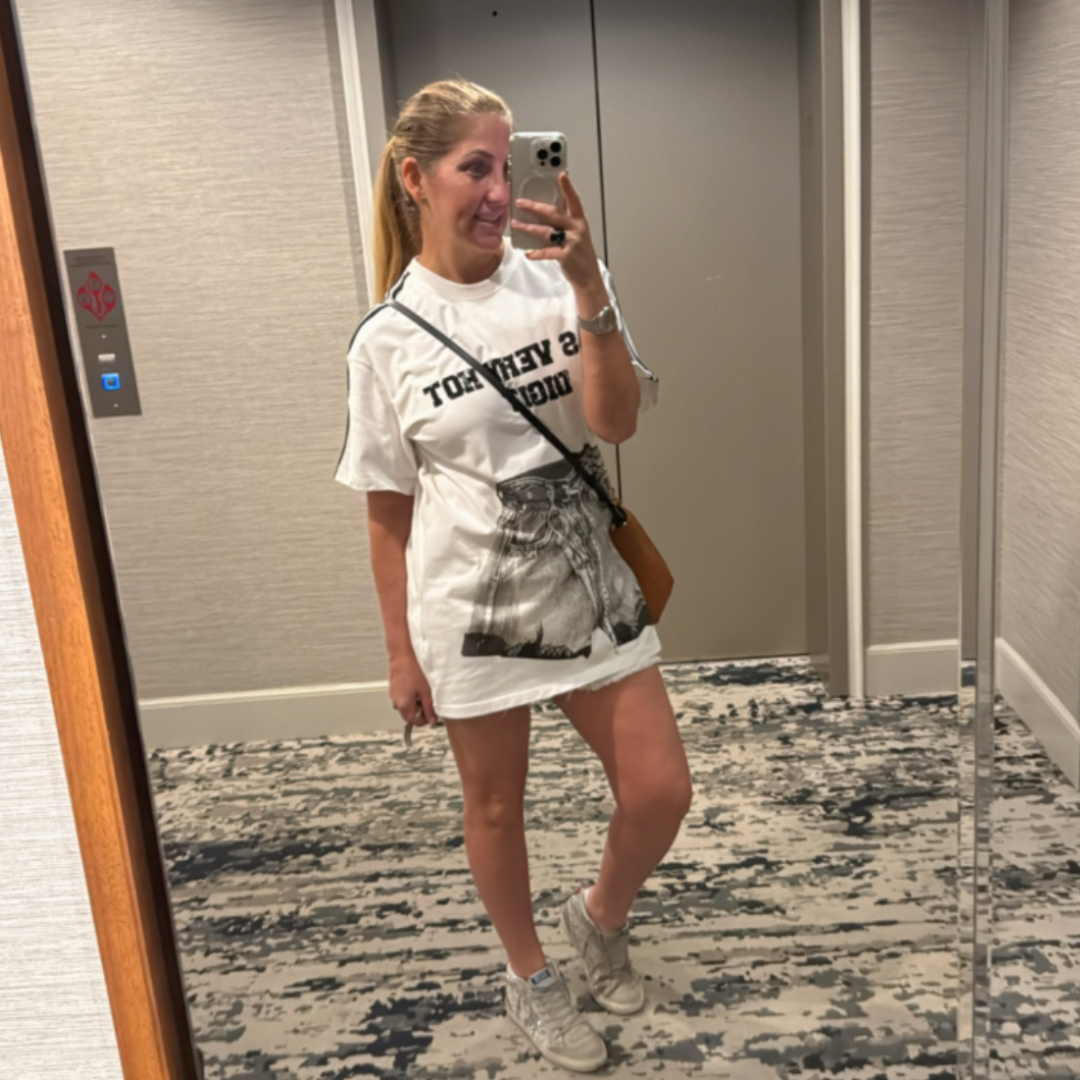 Franela oversized con frase