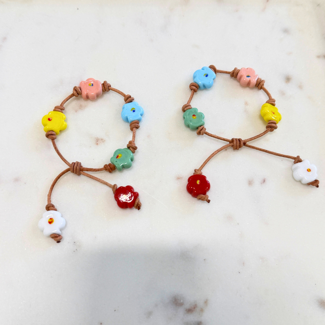 Pulseras de flores