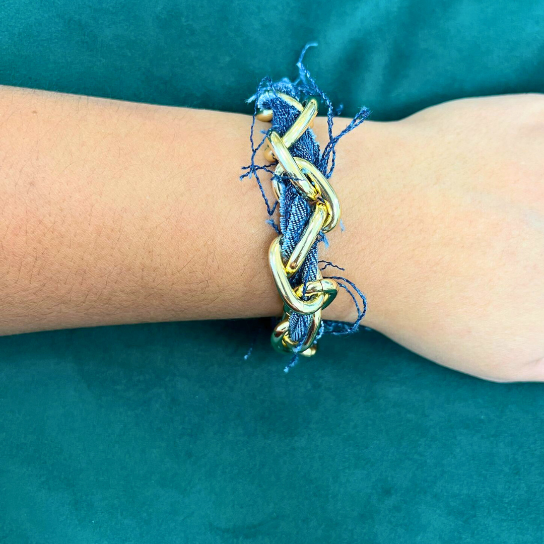 Pulsera de pañuelo y cadena