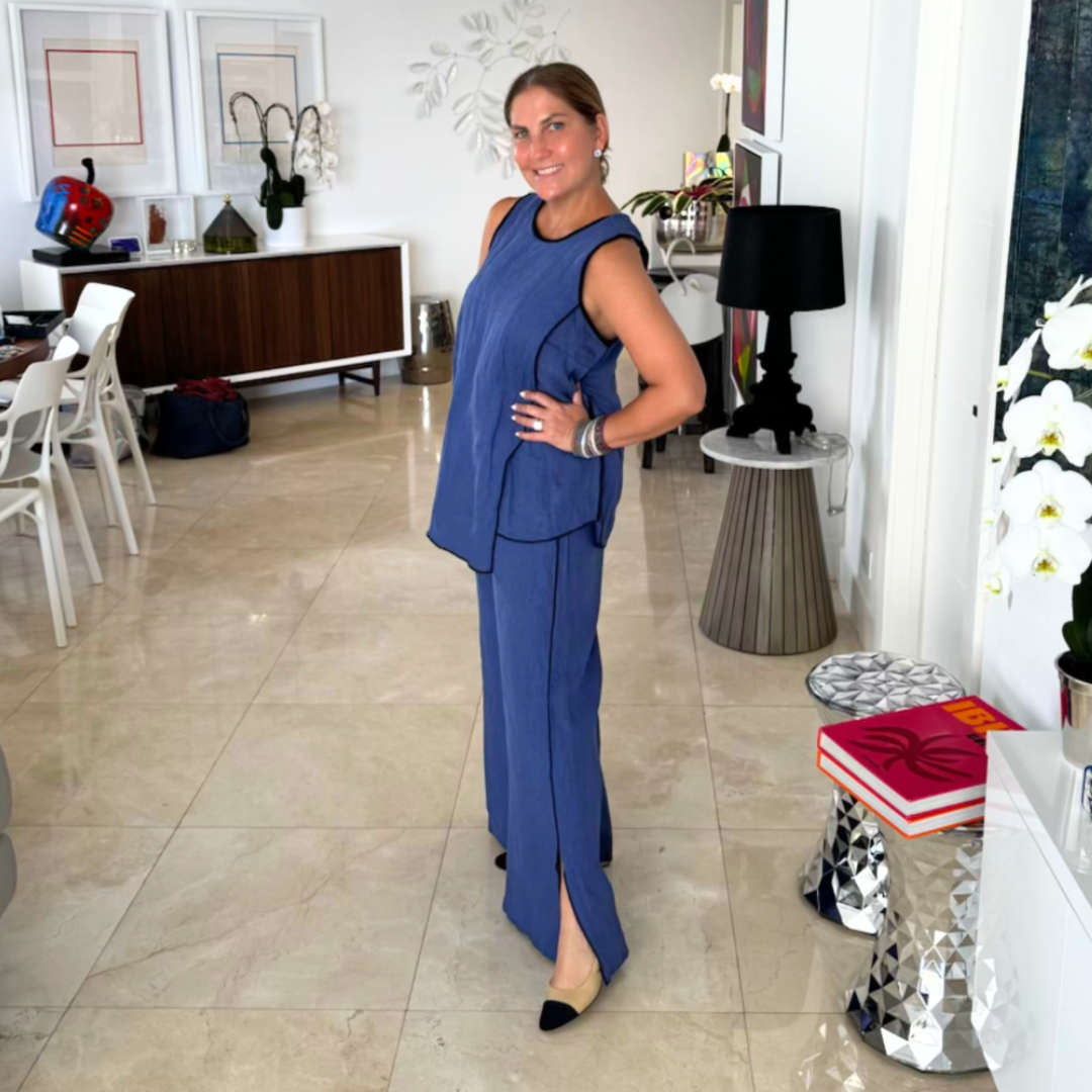 Set de camisa y pantalón de lino