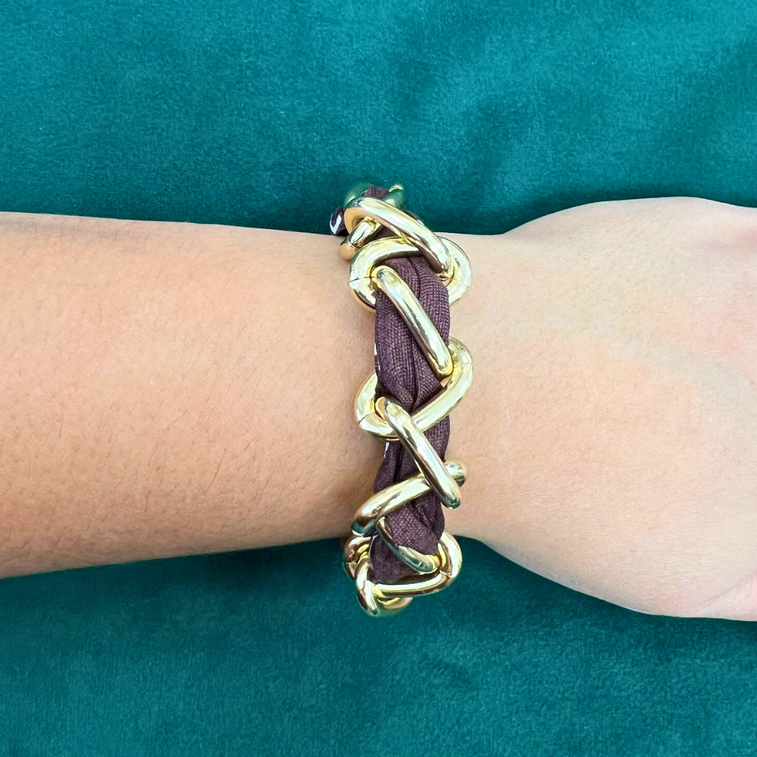 Pulsera de pañuelo y cadena