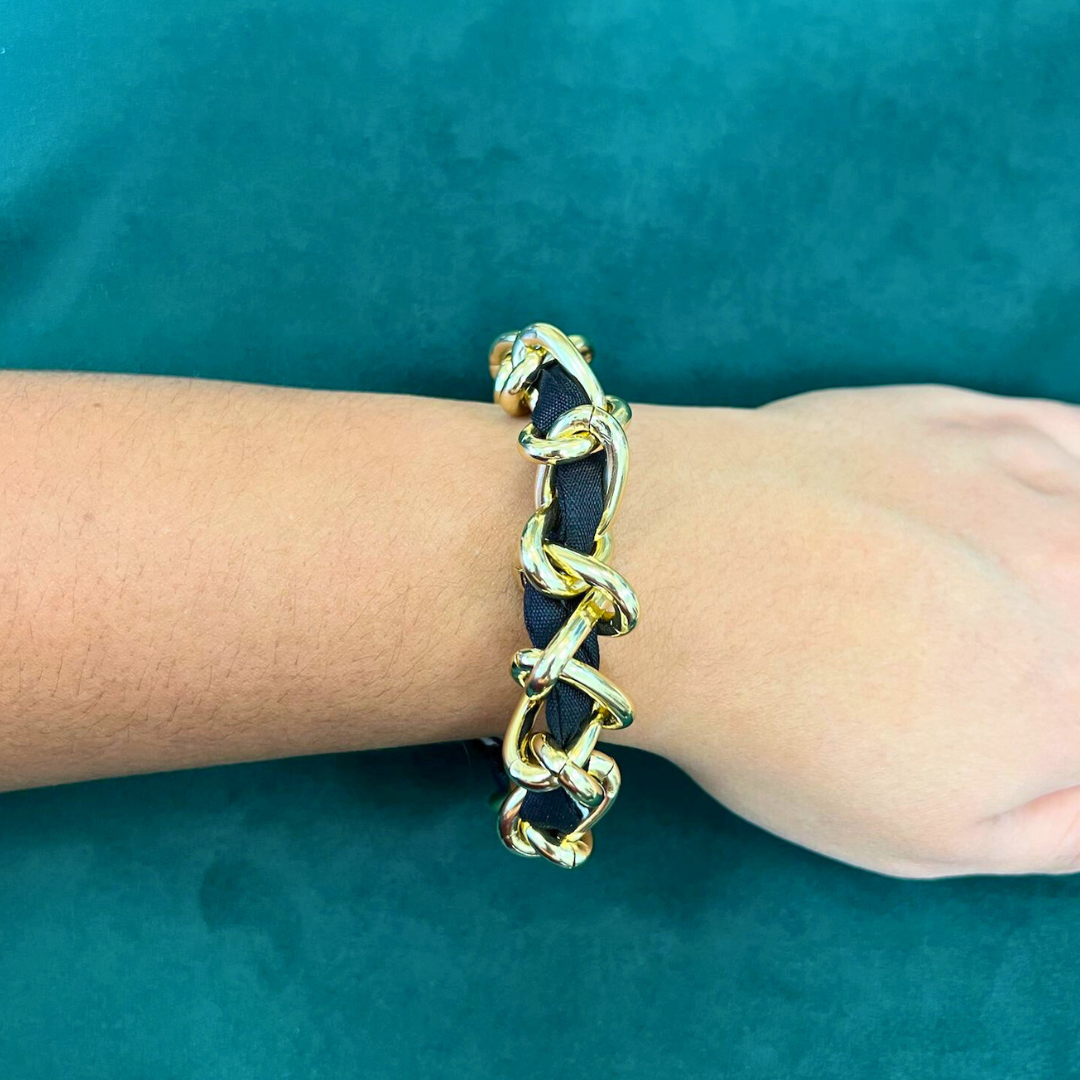 Pulsera de pañuelo y cadena