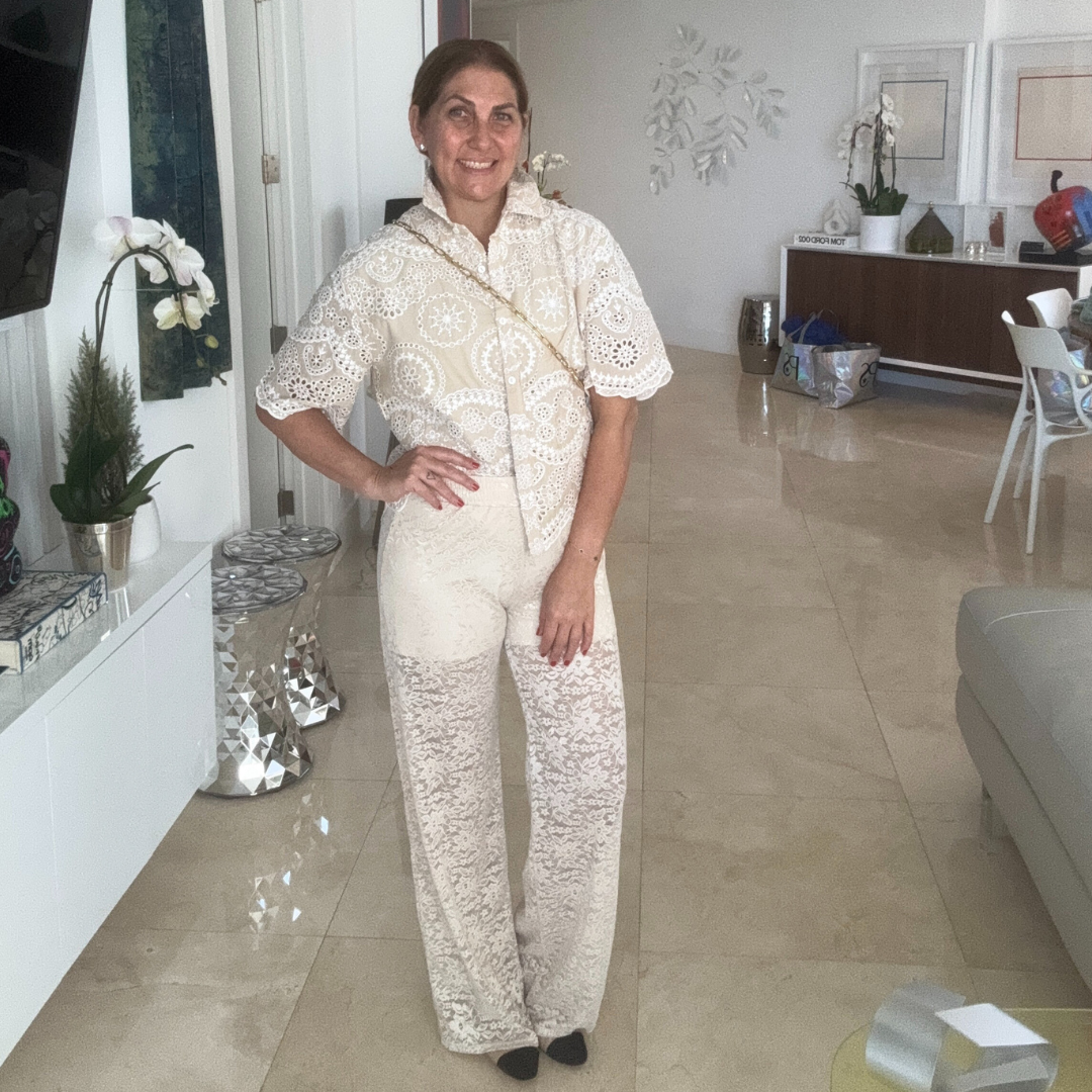 Pantalones de encaje