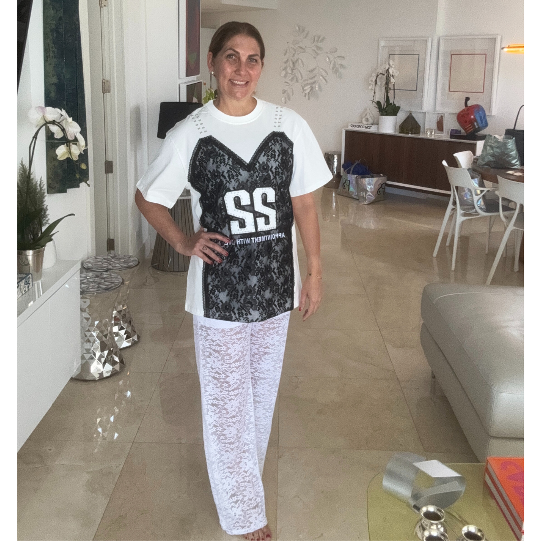 Pantalones de encaje