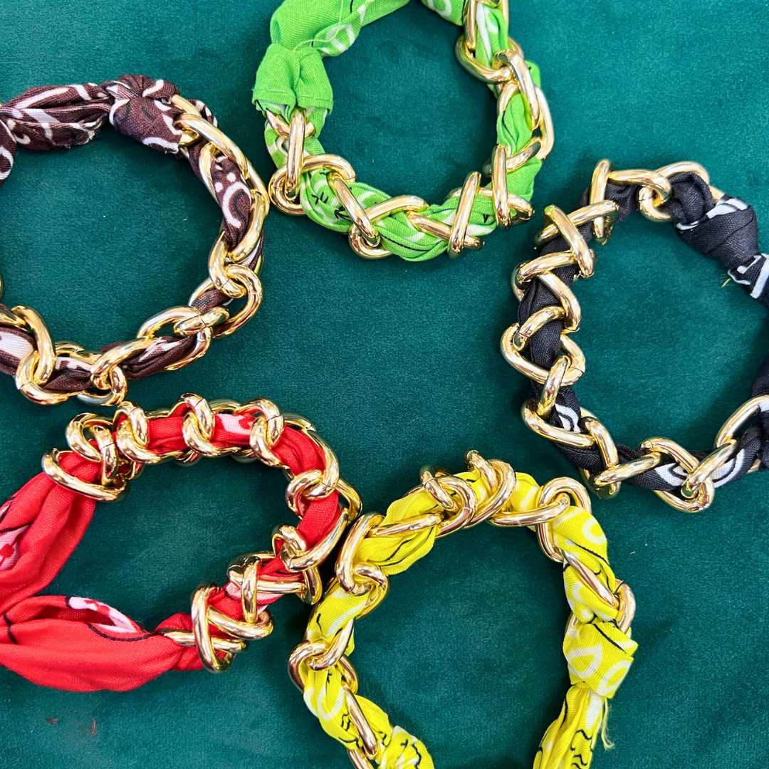 Pulsera de pañuelo y cadena