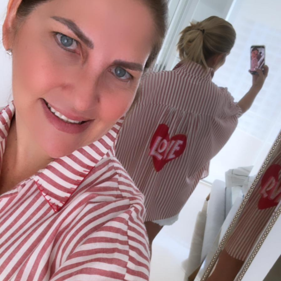 Camisa de rayas oversized - Love, Amore, Mom