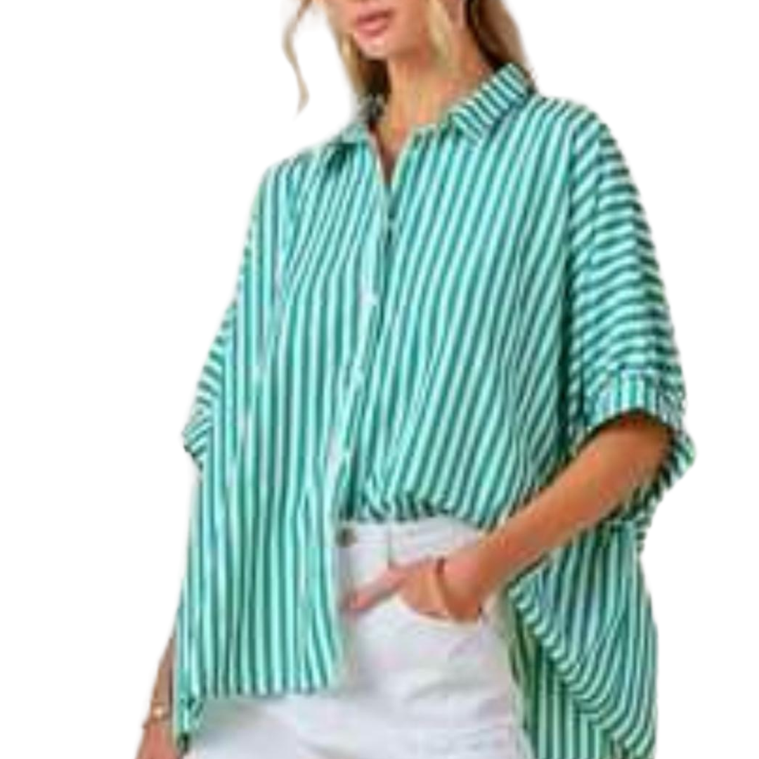Camisa de rayas oversized - Love, Amore, Mom
