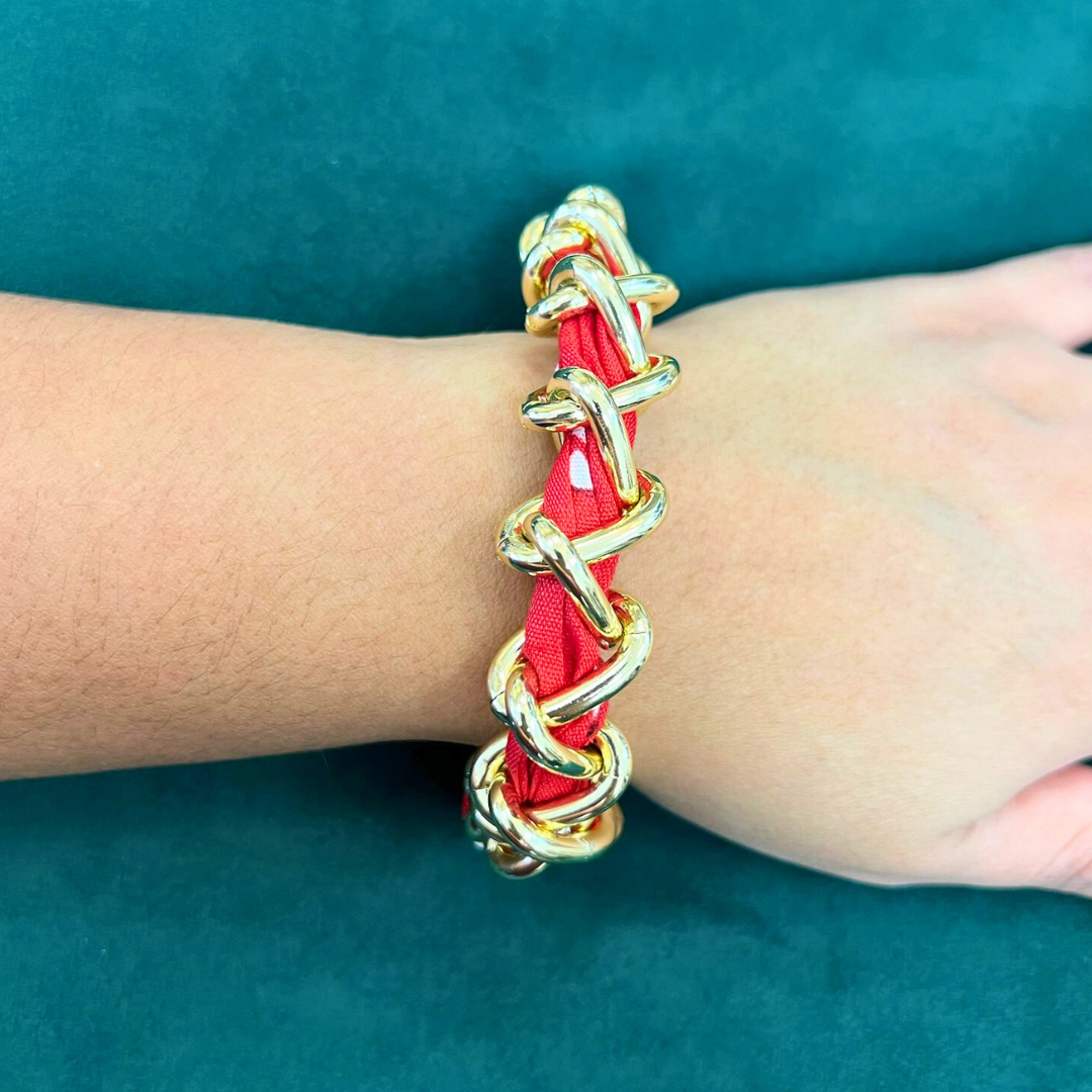Pulsera de pañuelo y cadena