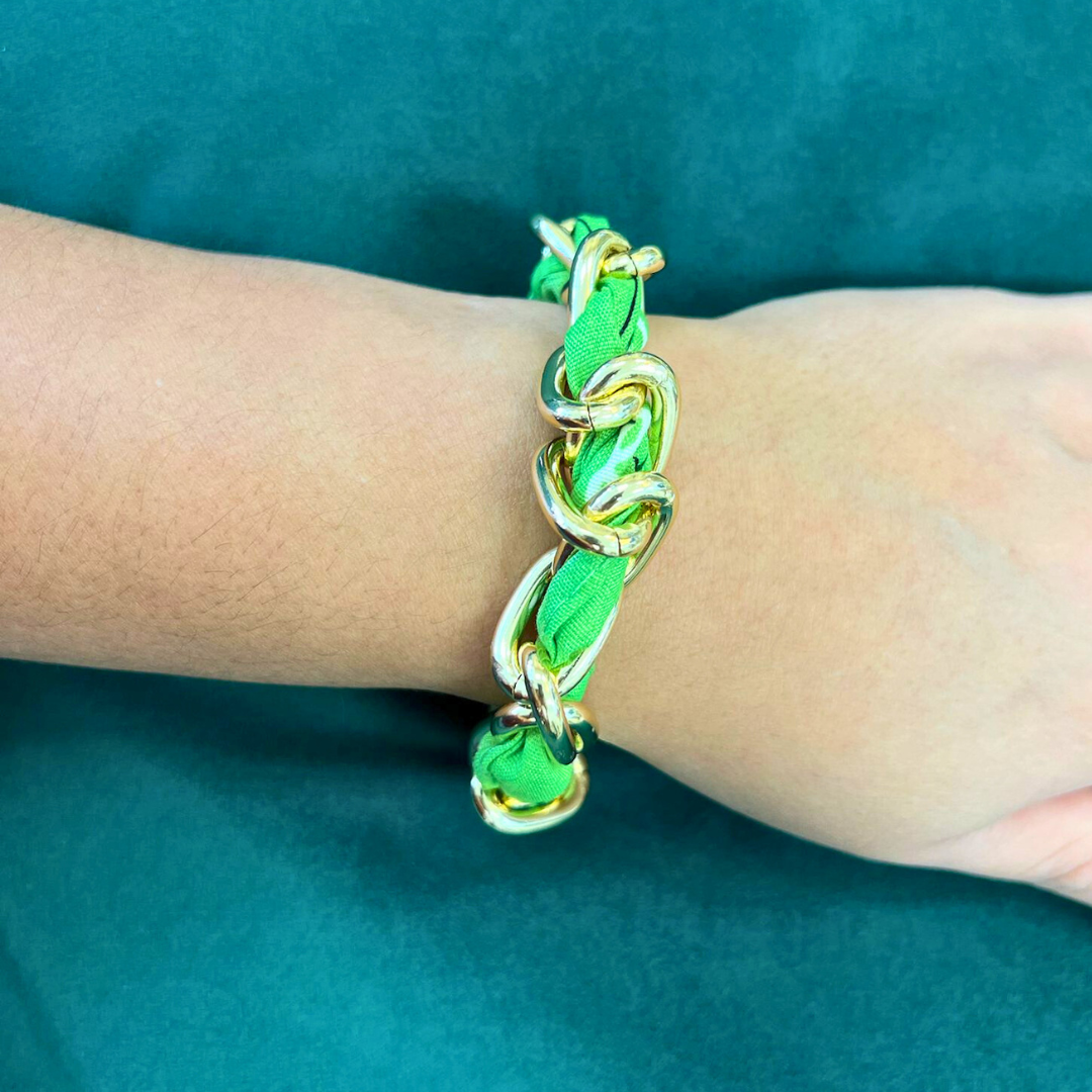Pulsera de pañuelo y cadena