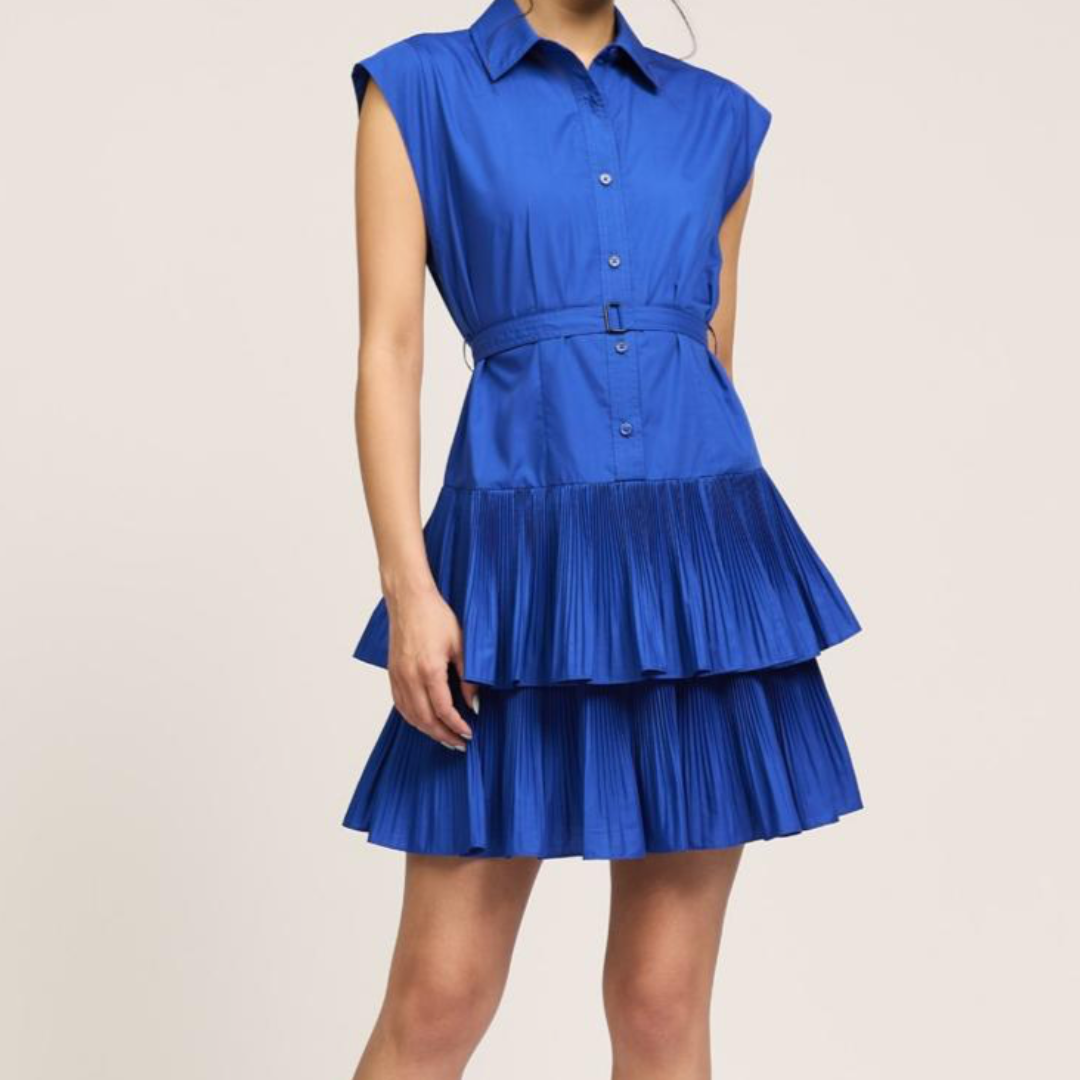 Vestido sin mangas y faralado