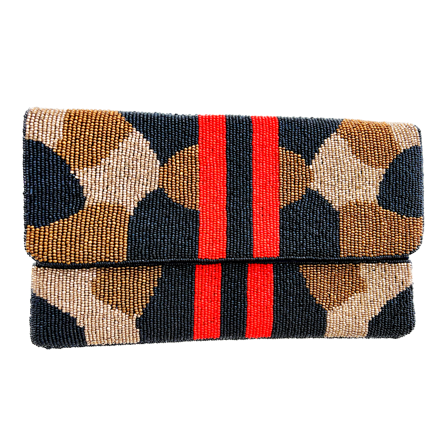 Carteras tipo sobre de tela con pedrería