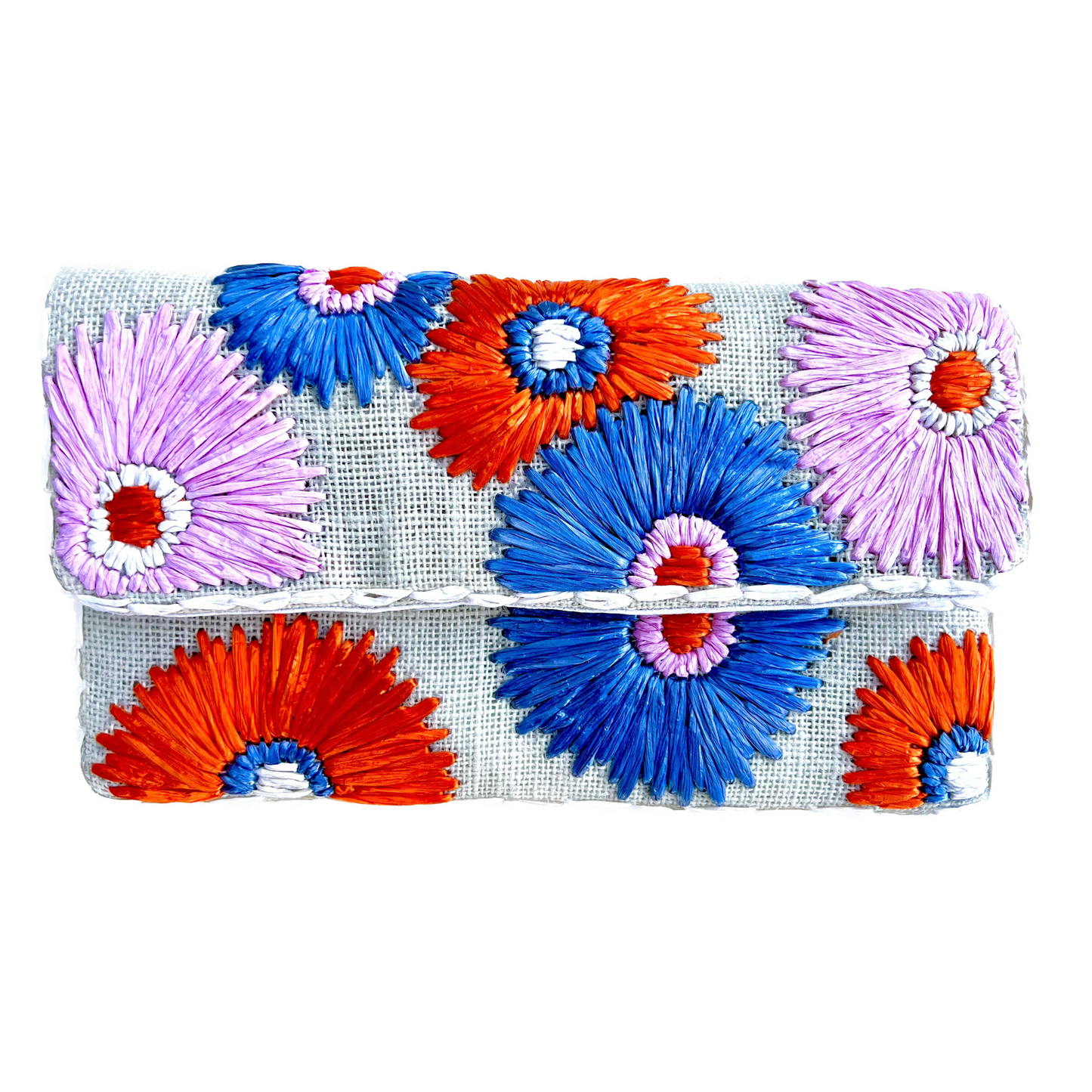 Carteras tipo sobre de tela con pedrería