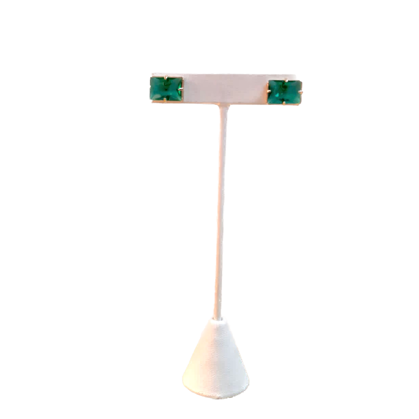 Aretes de cristal rectangulares