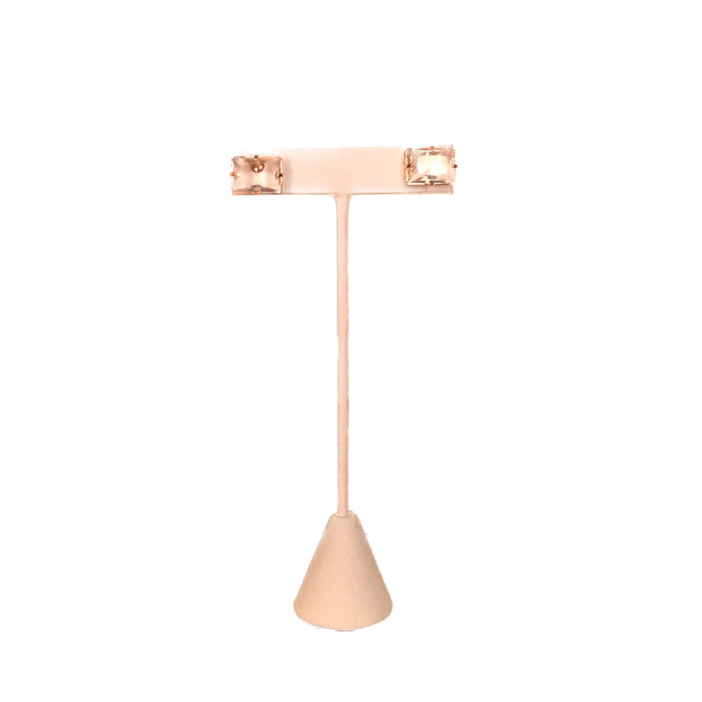 Aretes de cristal rectangulares