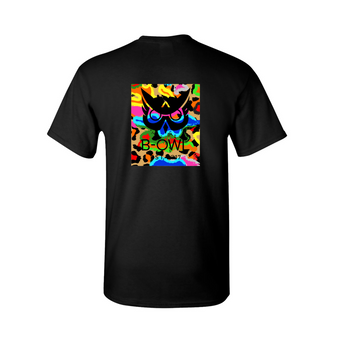 T-Shirt Black Colorful Leopard