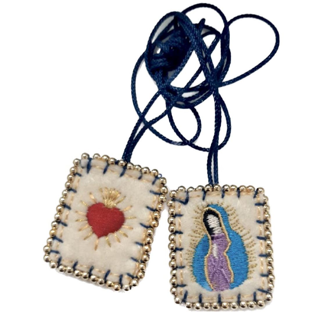 Escapulario bordado de la Virgen de Guadalupe