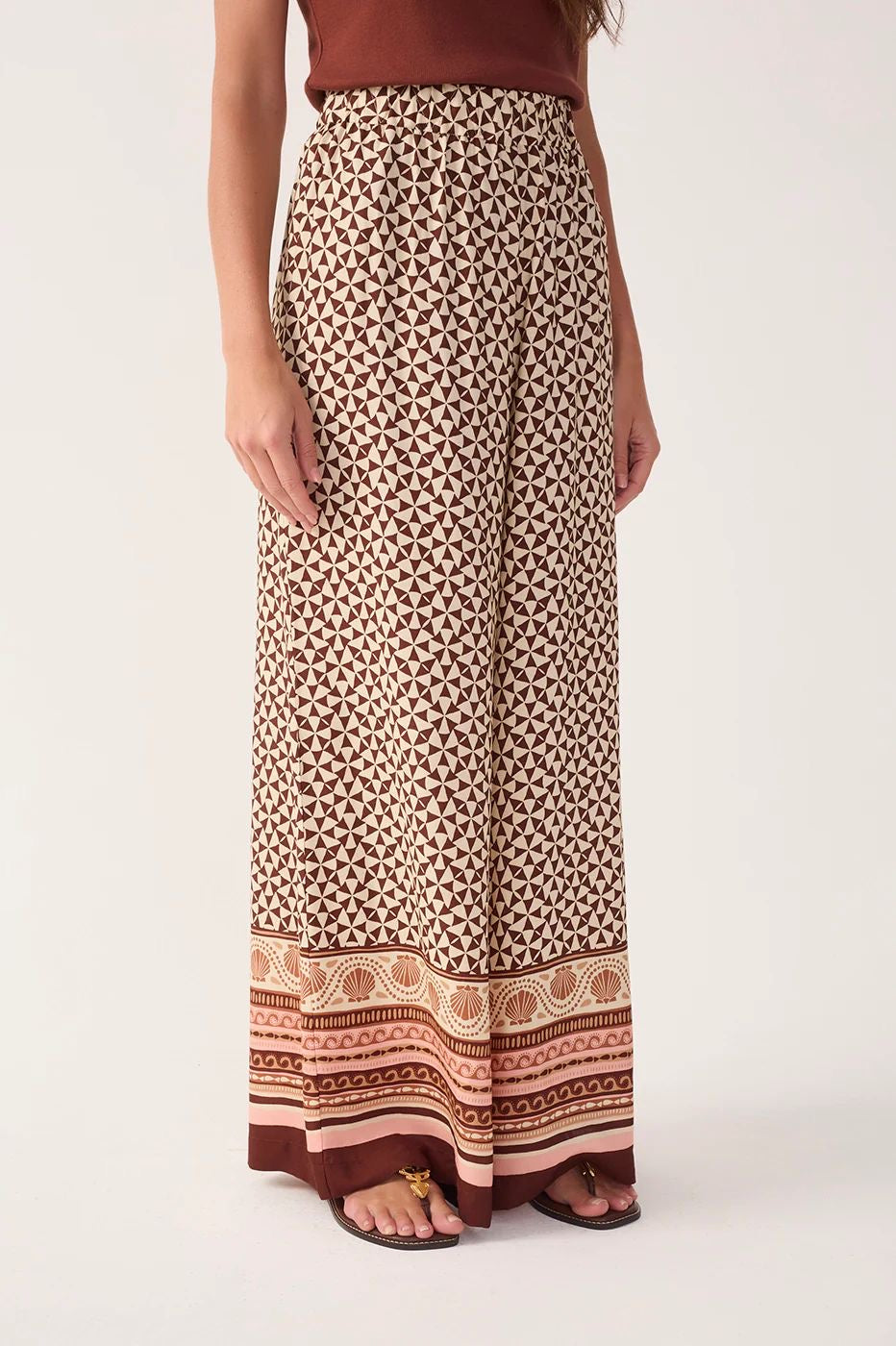 Beige Solsticio Wide-leg Pant