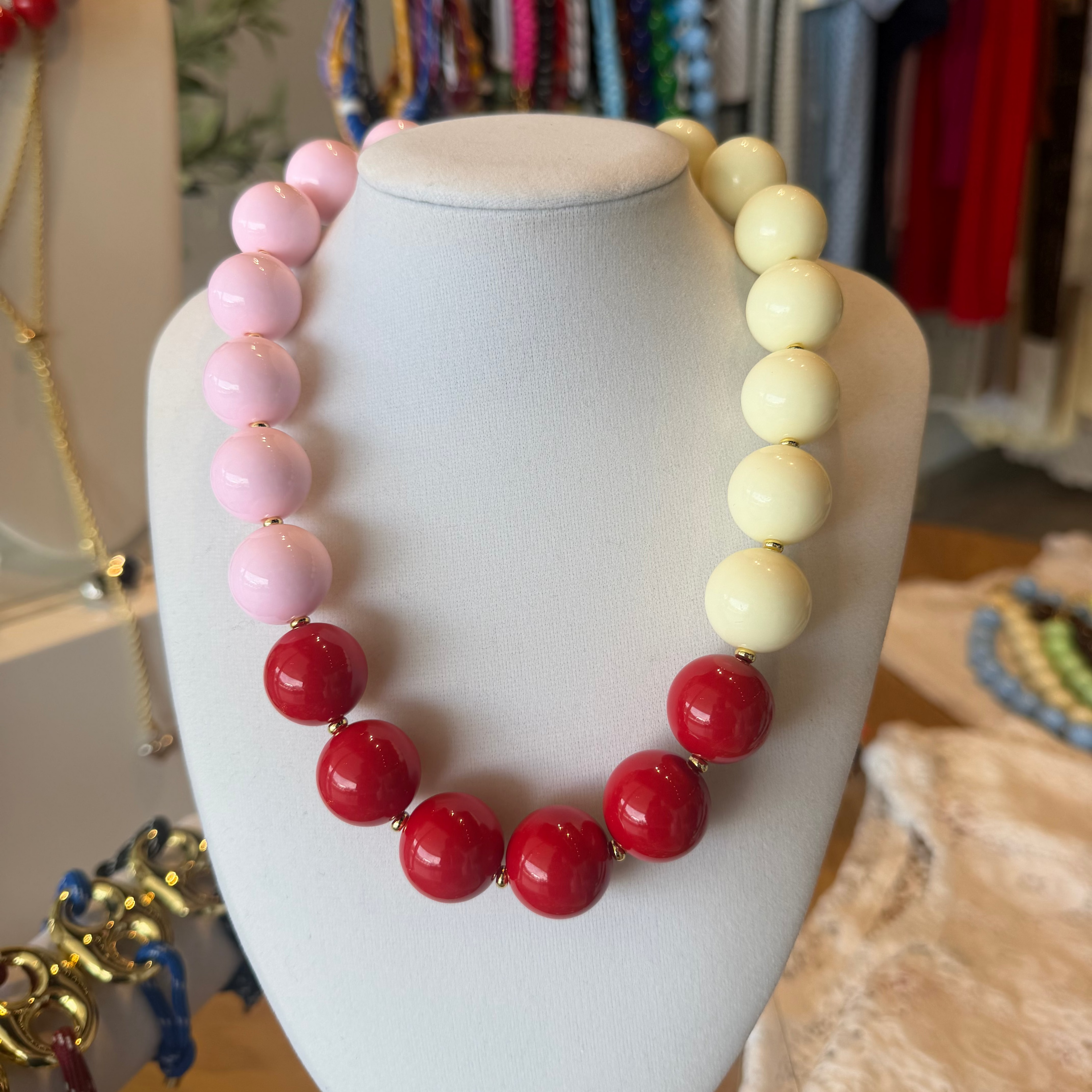 Candy Bead Necklace Triple