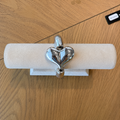Silver Heart Statement Bracelet