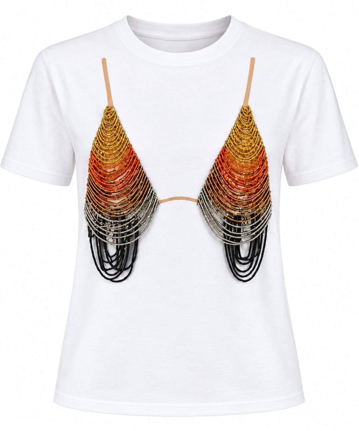 Beaded Bralette Statement Tee | PS Showroom