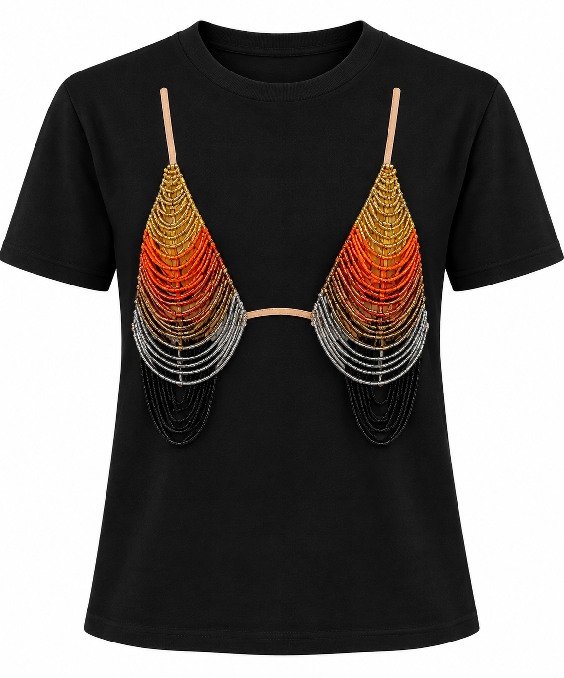 Beaded Bralette Statement Tee | PS Showroom