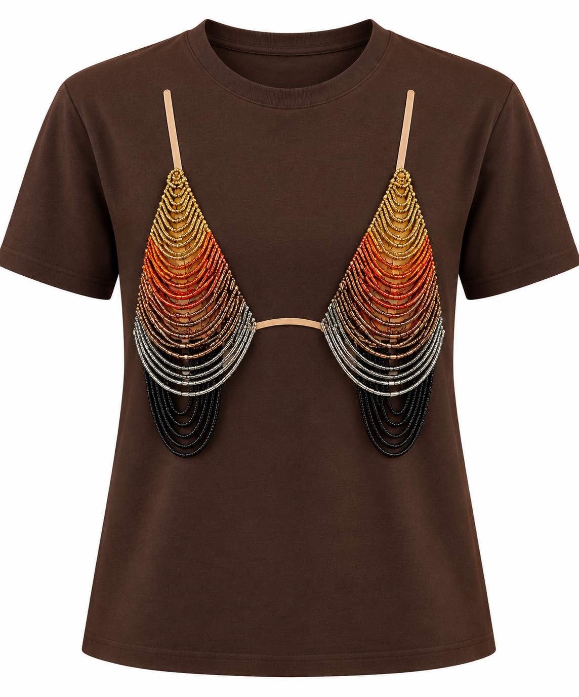 Beaded Bralette Statement Tee | PS Showroom