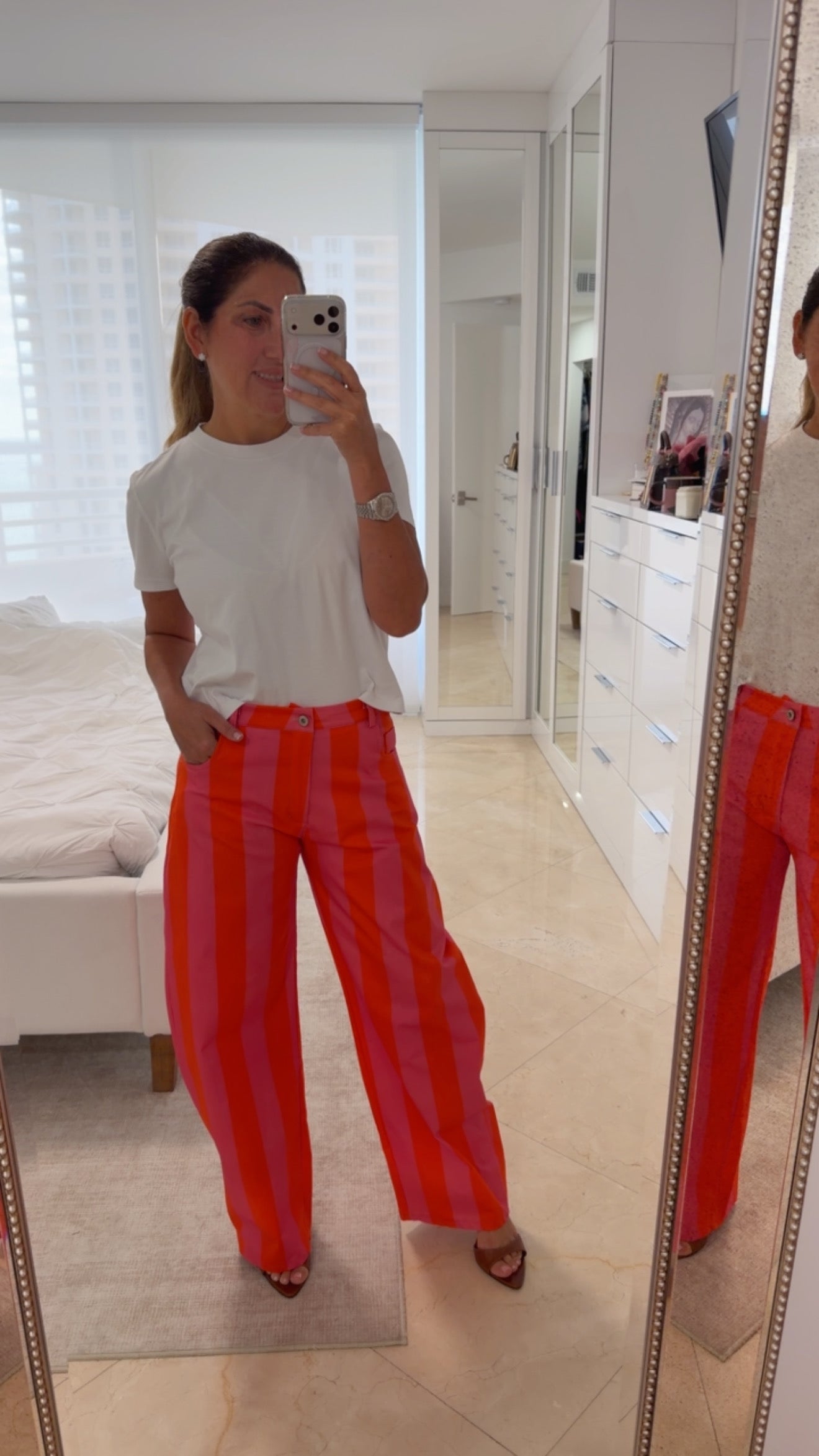 Capri Stripe-Leg Pants | PS Showroom
