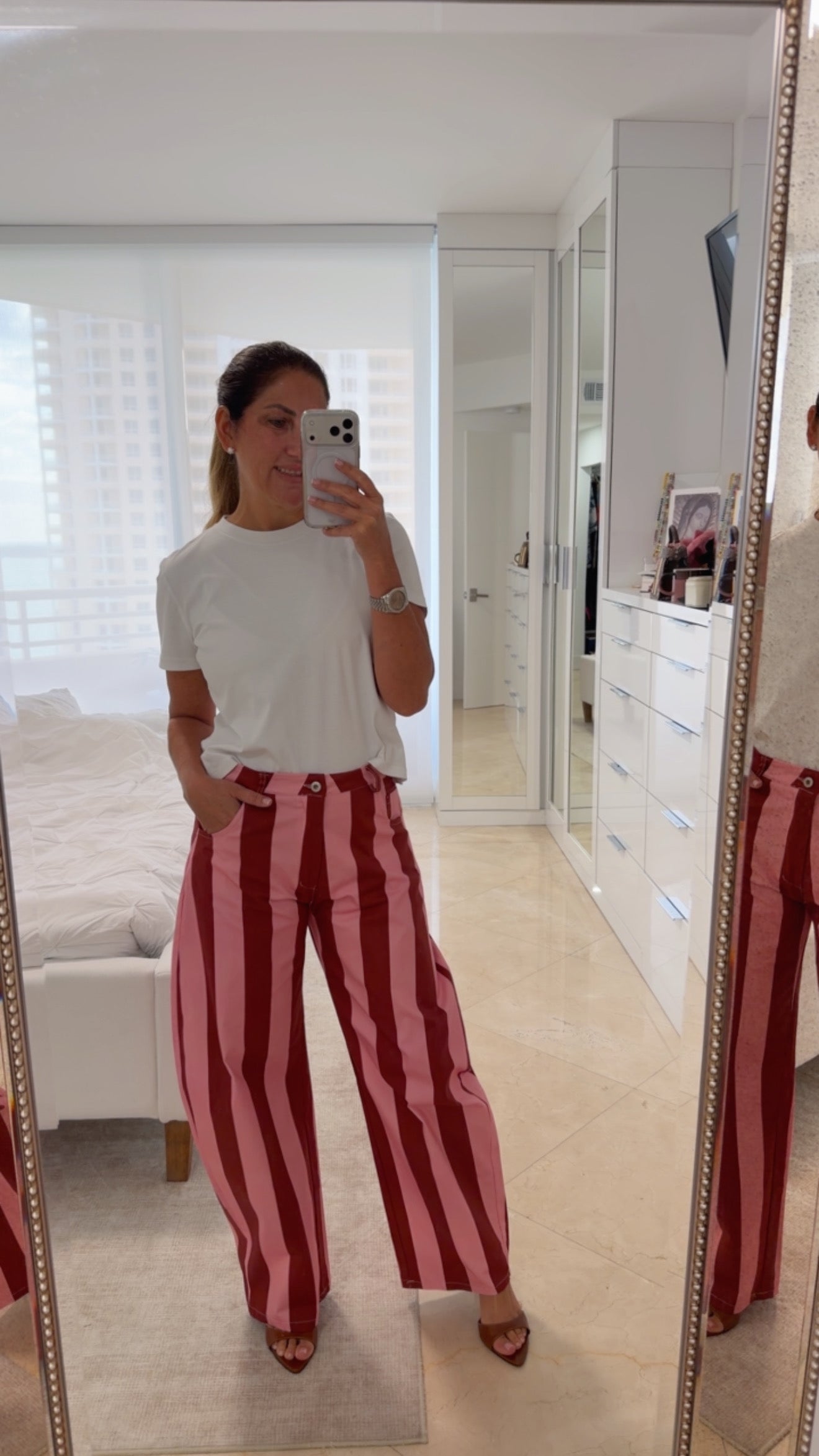 Capri Stripe-Leg Pants | PS Showroom