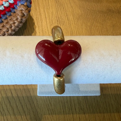 Heart Charm Cuff Bracelet