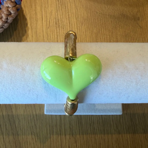 Heart Charm Cuff Bracelet