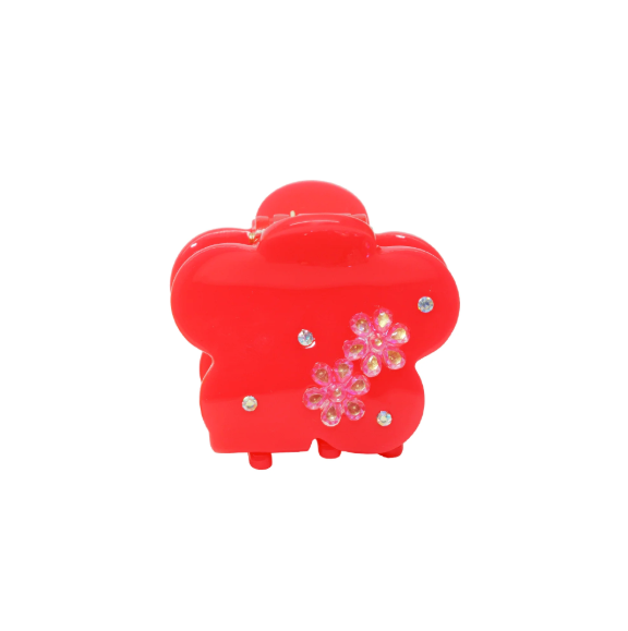 Midi Blossom Clip in Sangria Bloom