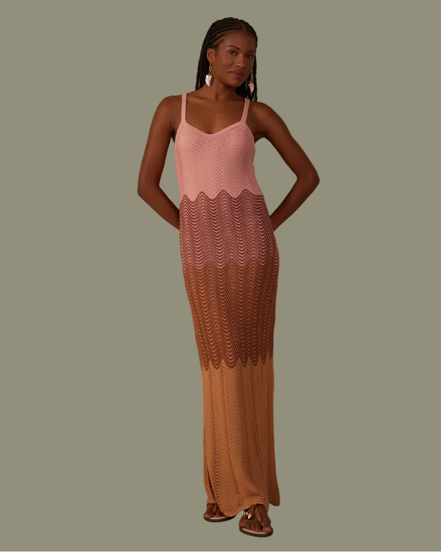 crochet evening dress CORAL CROCHET MAXI DRESS 6 / White