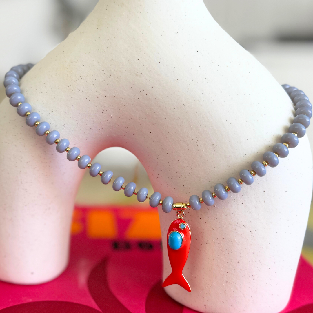 Collar Pez y piedra