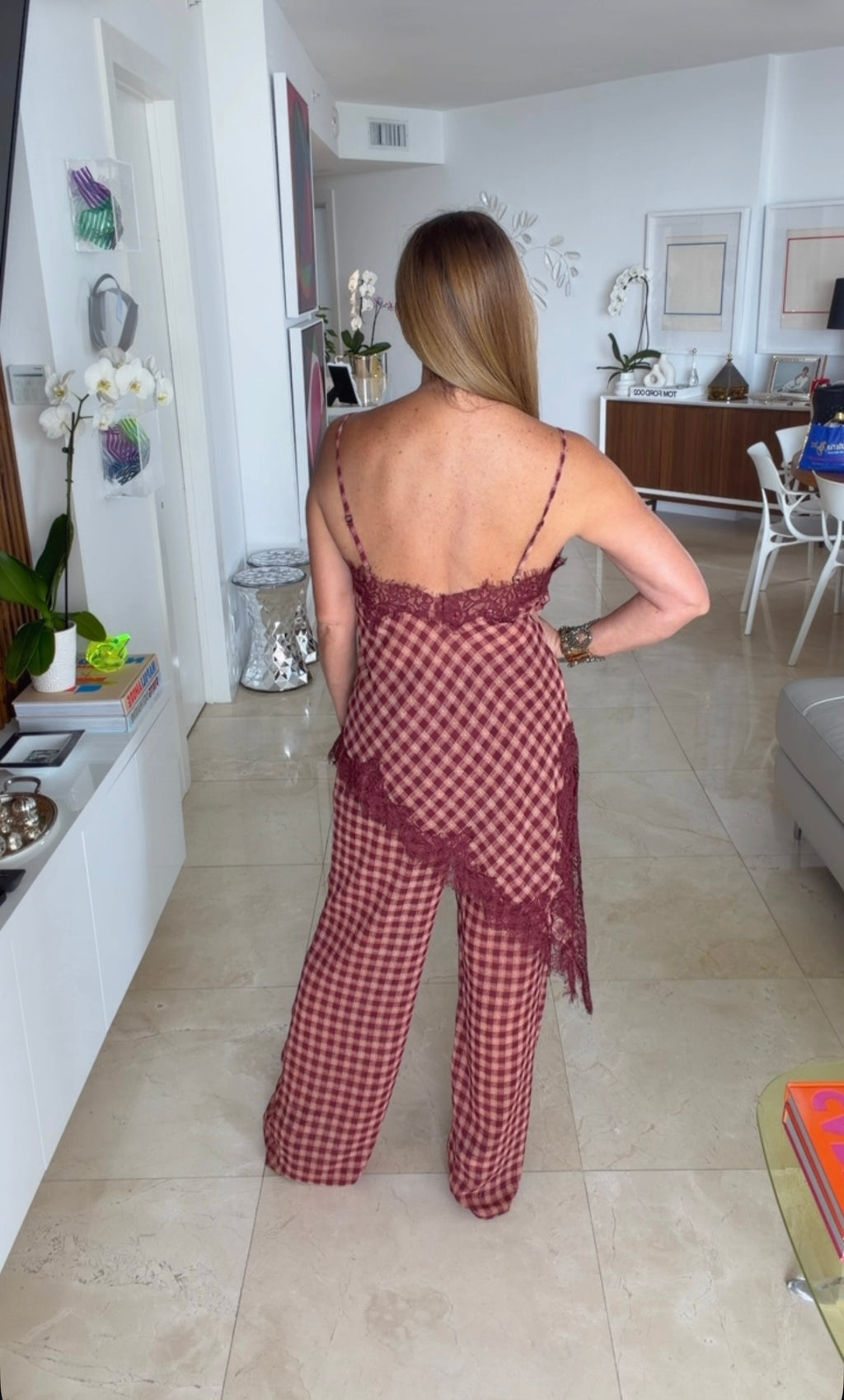 Verona Lace Gingham Set