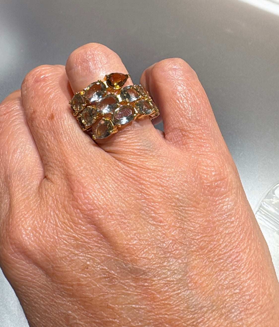 Anillo de piedras semi preciosas