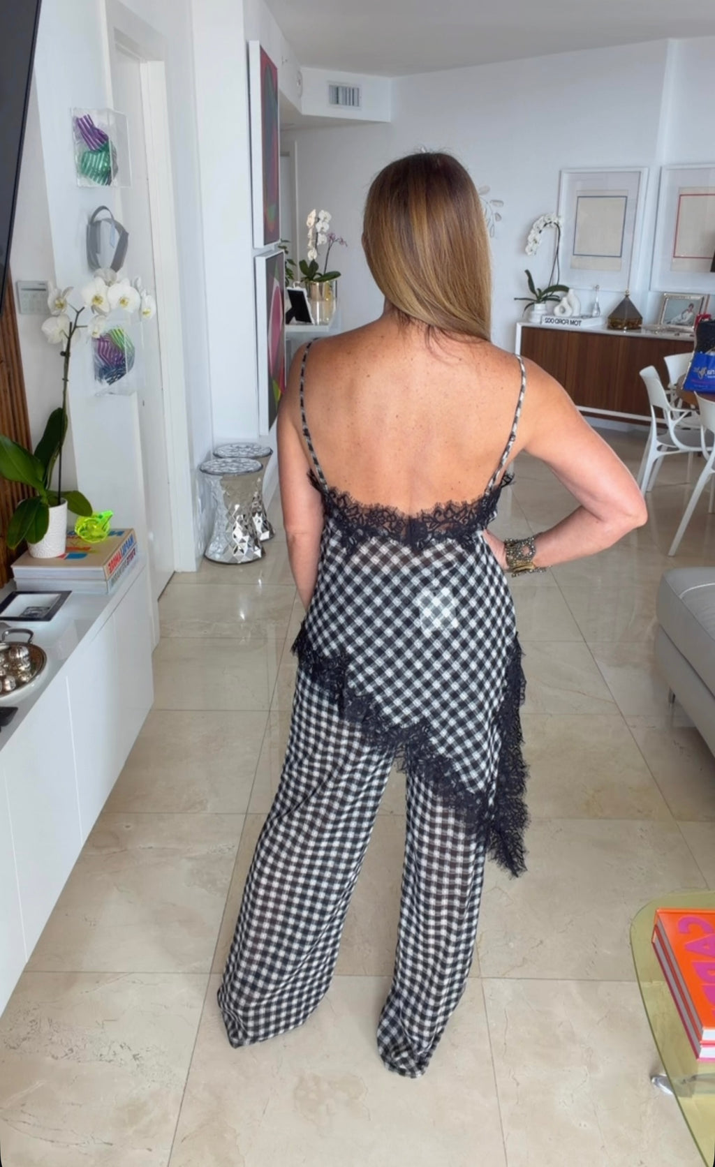 Verona Lace Gingham Set