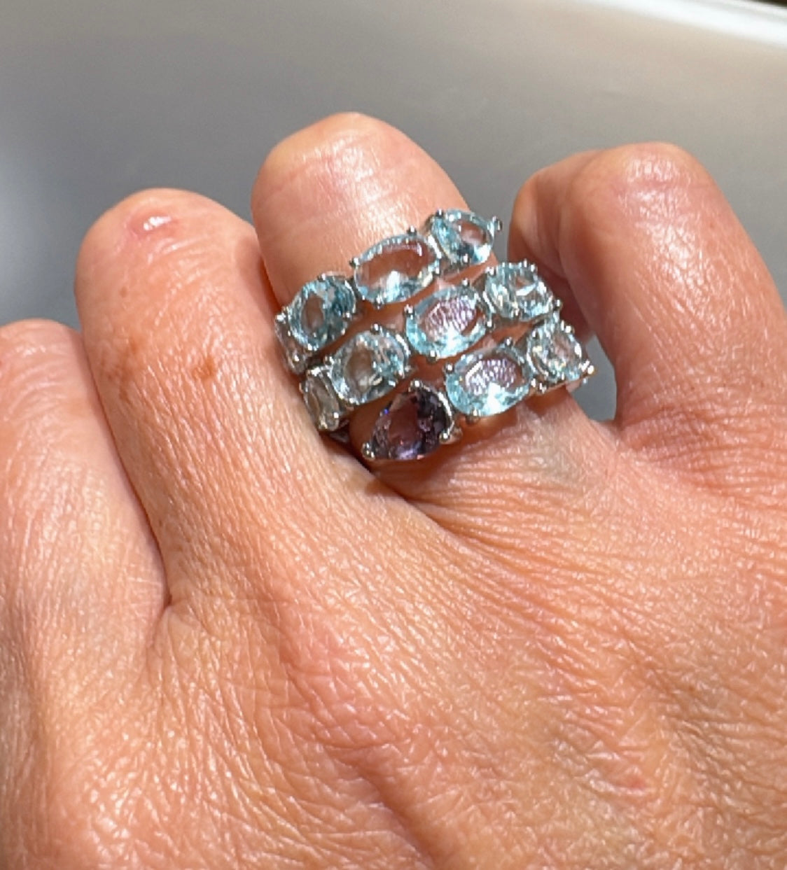 Anillo de piedras semi preciosas