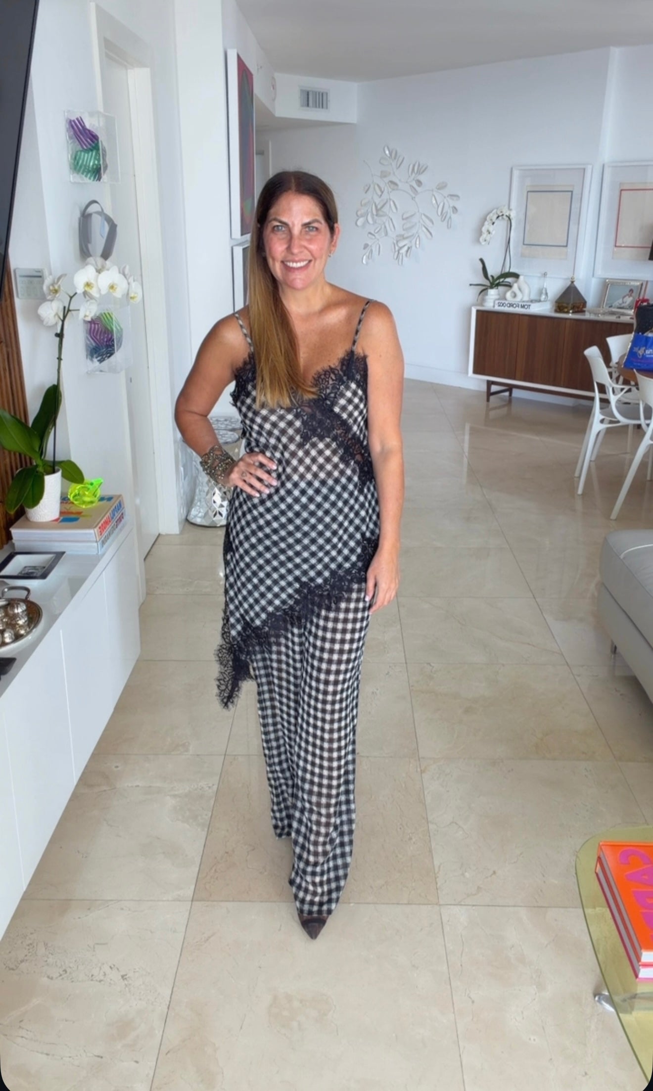 Verona Lace Gingham Set
