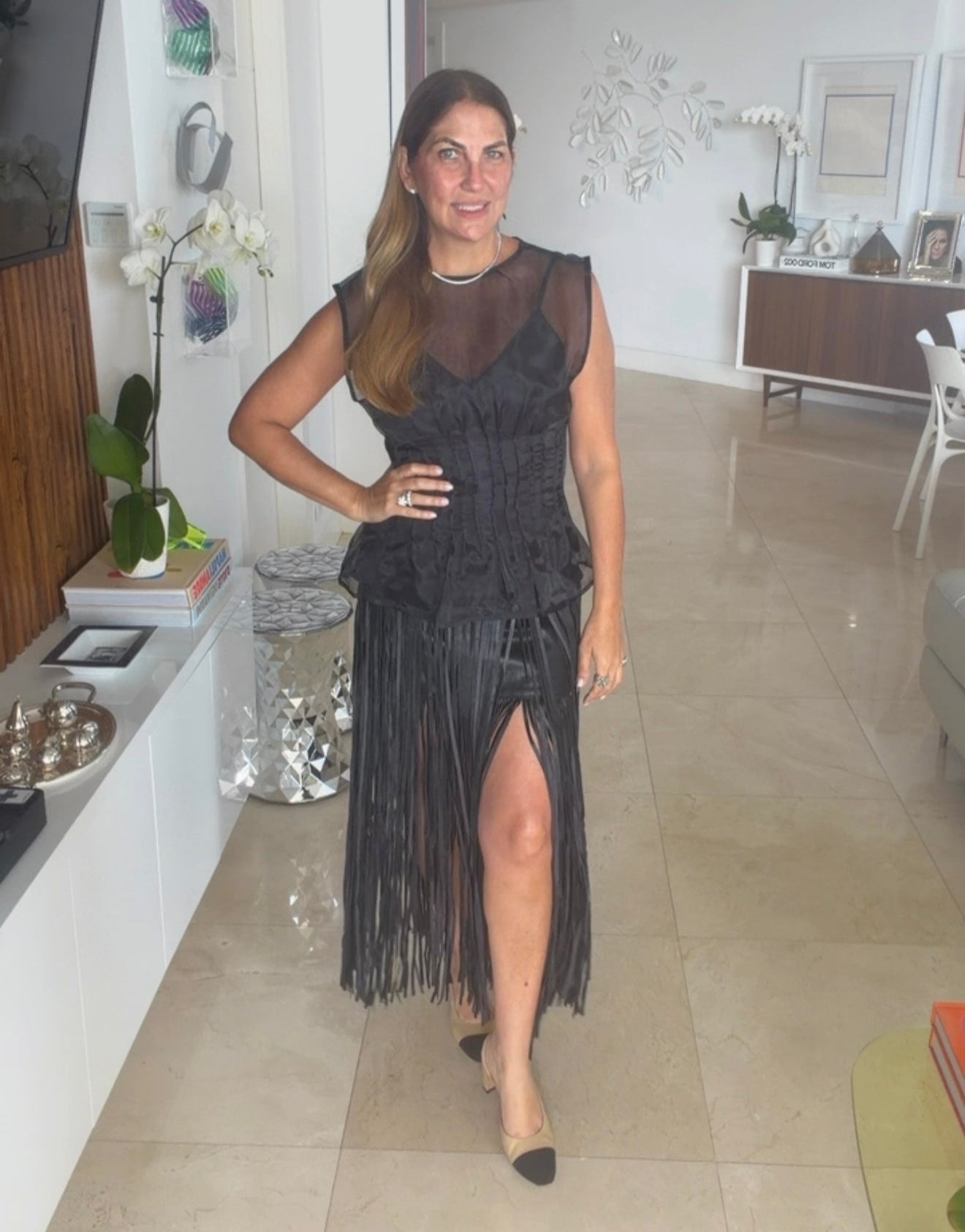 Harper Eco Leather Fringe Skirt | PS Showroom